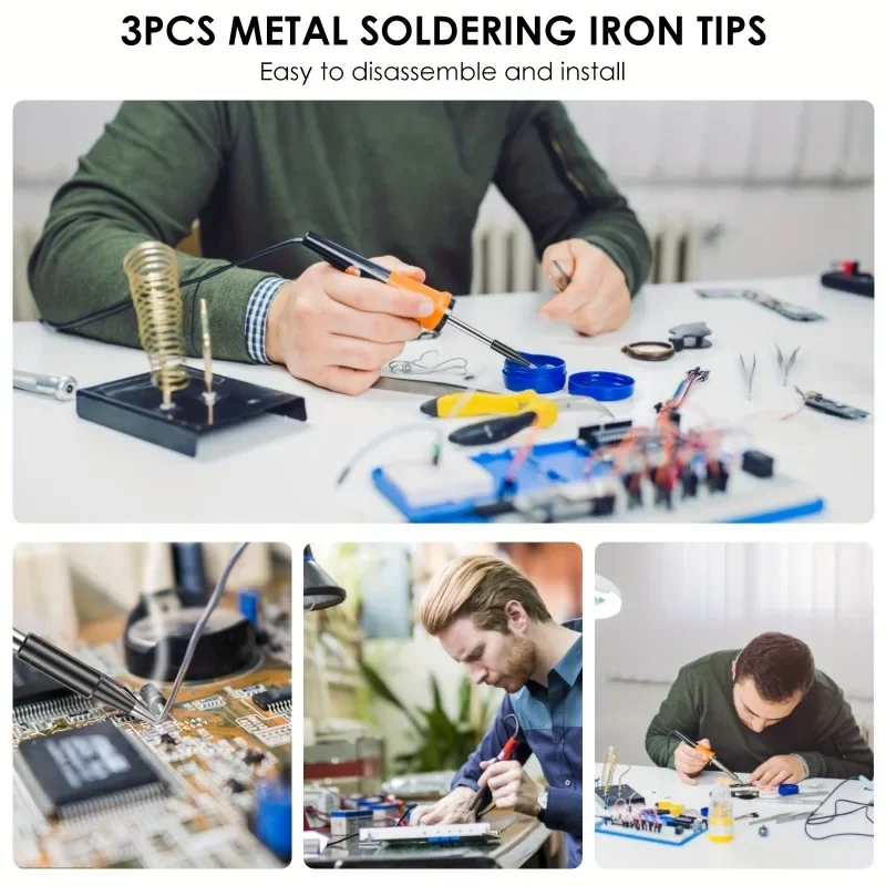 1-3 Stück Lötspitzen Ersatz-Lötspitzen-Set Lötkopf für DIY-Pyrographie Elektrische Reparatur Schweißwerkzeug – Detail 9