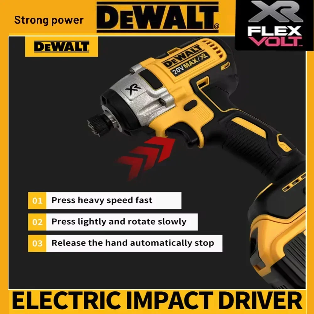 新しい Dewalt 電動インパクトドライバードリル 3250RPM 速度ブラシレスモーター 1/4 電動工具電動ドライバー 20V バッテリー DCD887