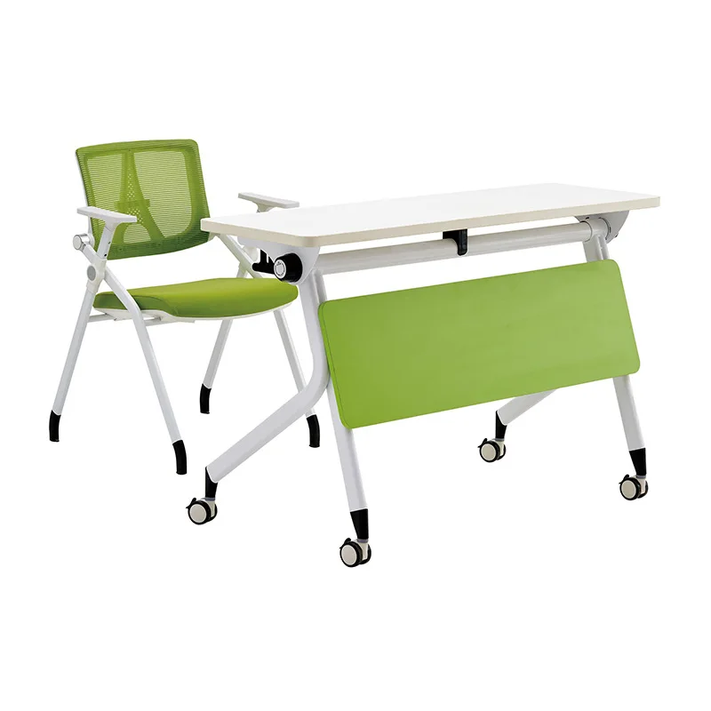 

Складной учебный стол и стул для совещаний, комбинация стола и стула, мобильный клапан, можно сращивать стол