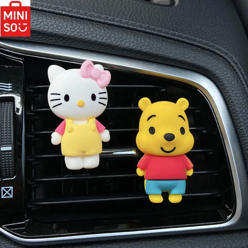 

MINISO HelloKitty Car Air Conditioning Outlet Aromatherapy Clip Cartoon Disney Mickey Car Aromatherapy Ornaments Scented Tablets