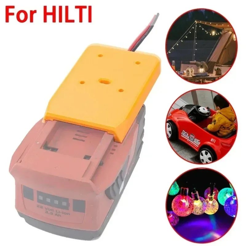 Power Wheels DIY Adapter For HILTI 22V B22 Lithium-ion Battery Wireless Output Adaptor Tool Connector 14AWG Rc Car Robotics