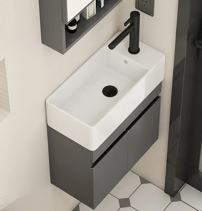 

Very narrow bathroom cabinet, small apartment, wash basin, washbasin cabinet combination stainless steel