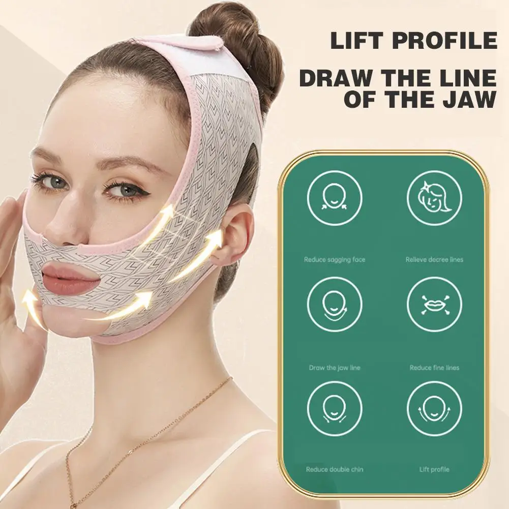 Novo Rosto Elástico Emagrecimento Bandagem V Linha Rosto Shaper Mulheres Chin Bochecha Levantar Cinto Massageador Facial Strap Cuidados Com A Pele Ferramentas de Beleza