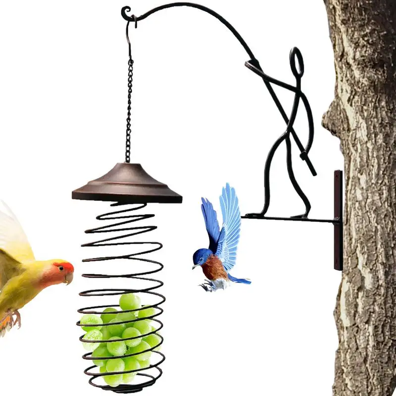 

Outdoor Bird Feeder Sturdy Metal Spring Design Garden Decor Hummingbird dispenser Decorative Multifunctional Bird Feeding