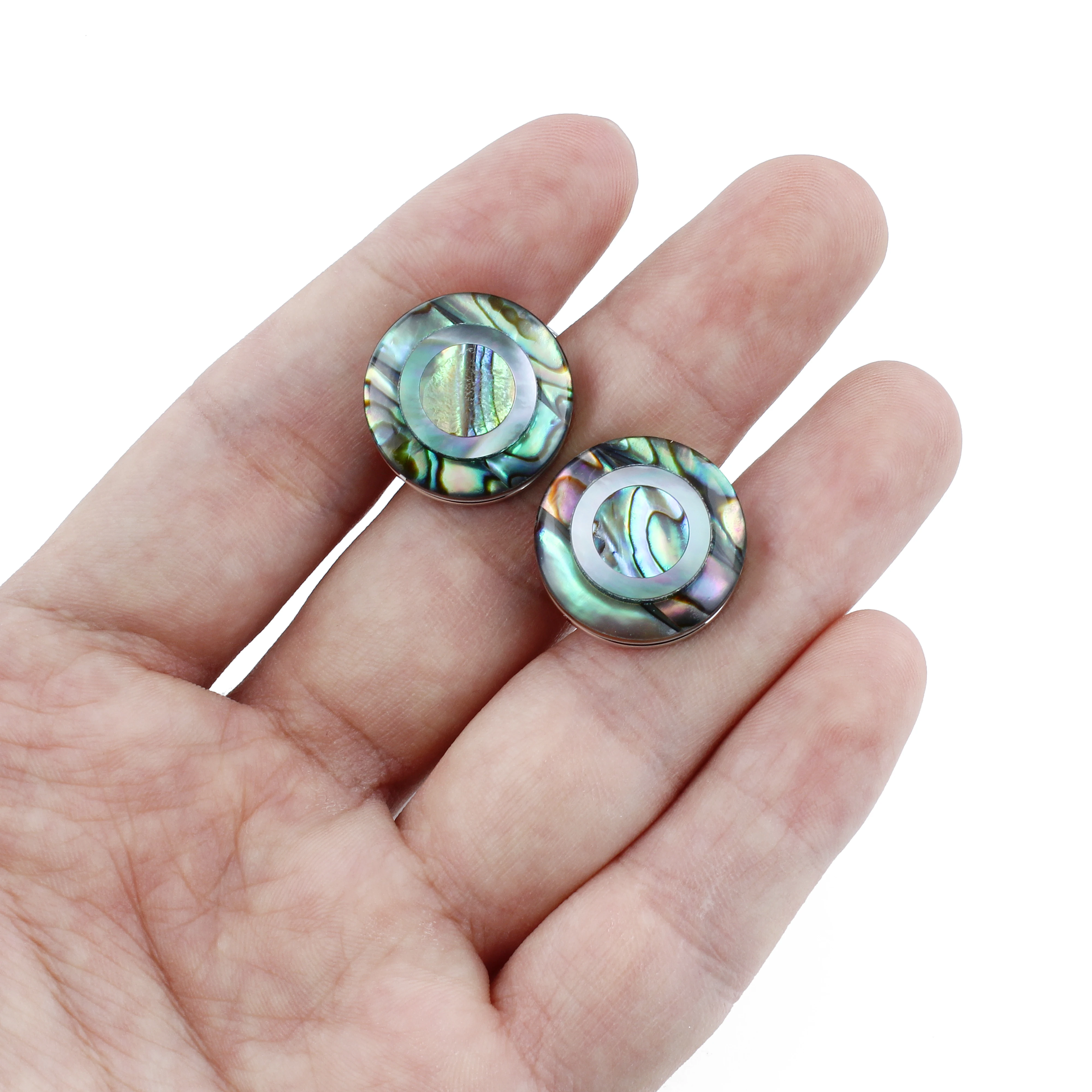 Hawson 20mm Natural Stone Cufflinks for Men Luxury French Shirt Accessory with Gift Box Wedding Business Gift
