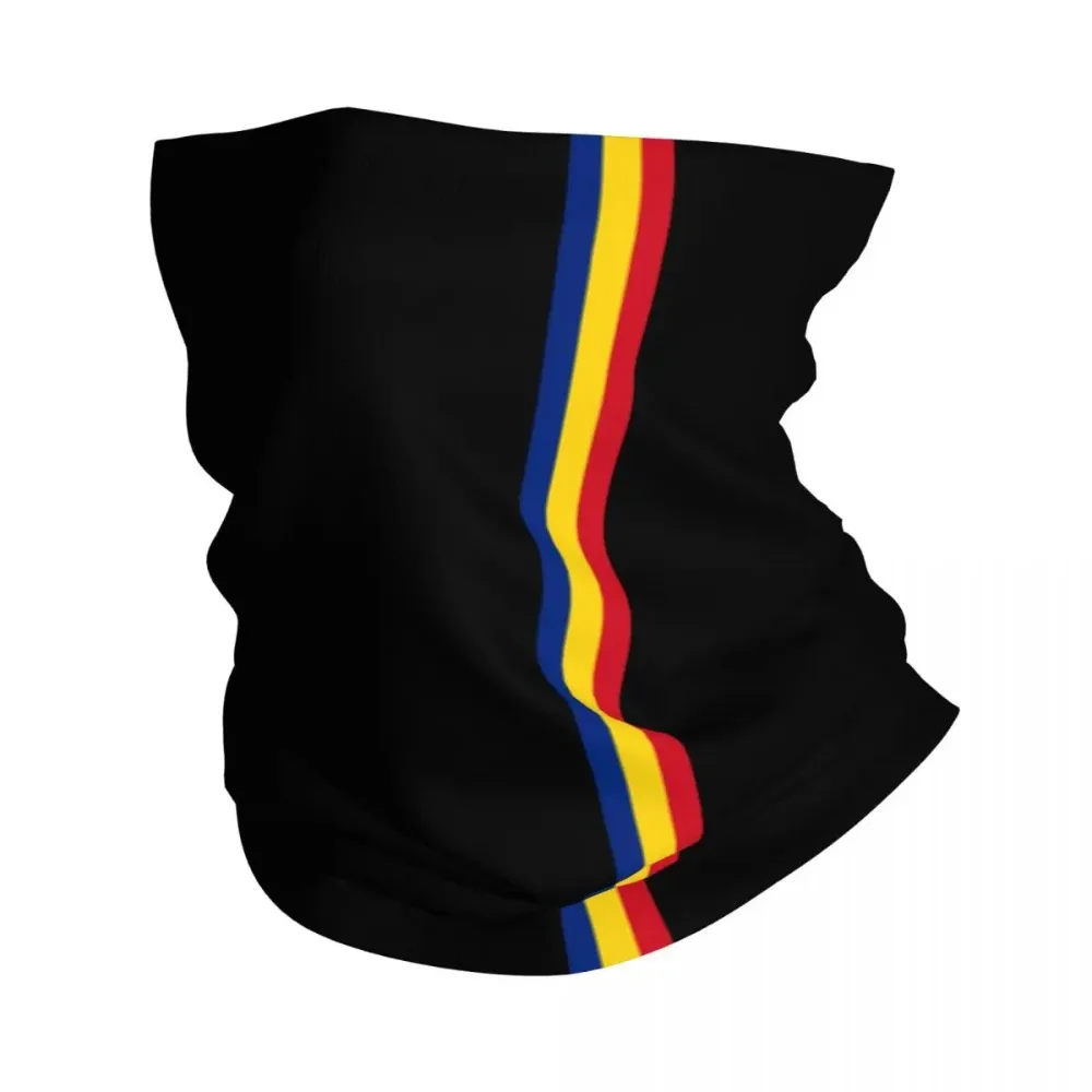 Romanian Colombia Chile France Flag Minimalist Bandana Neck Cover Romania Face Scarf Warm Balaclava Cycling Unisex Adult Winter