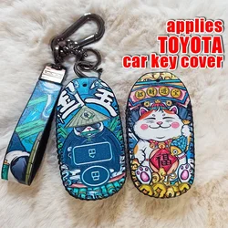 For Toyota Vios 2023 Raize Veloz Avanza 2022 2 button keyless metal leather button key case Toyota key cover accessories