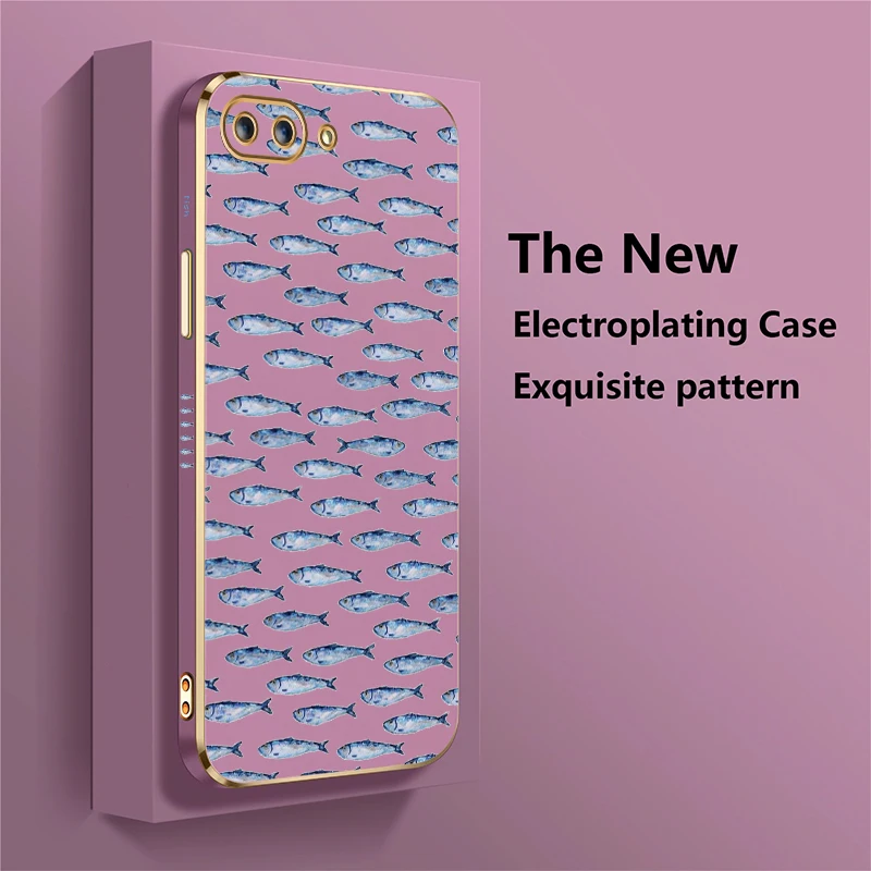 Luxury Silicone Soft TPU Phone Case For Infinix Zero 5G 2023 X Pro 30 GT 20 Pro Fish Pattern Shockproof Plating Back Cover view 3