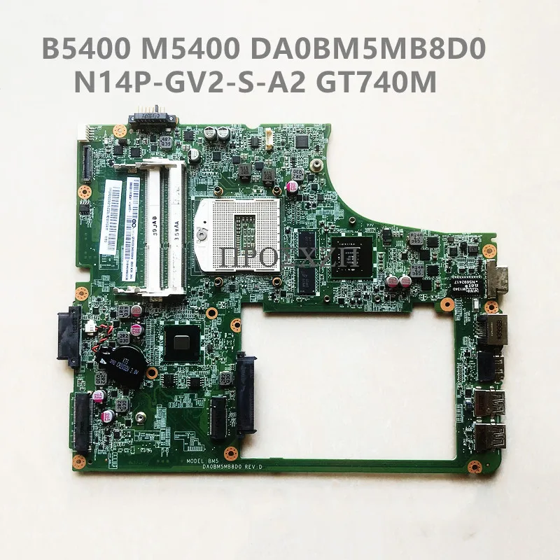 

High Quality For Lenovo B5400 M5400 Laptop Motherboard DA0BM5MB8D0 With HM87 Mainboard N14P-GV2-S-A2 GT740M 100% Working Well