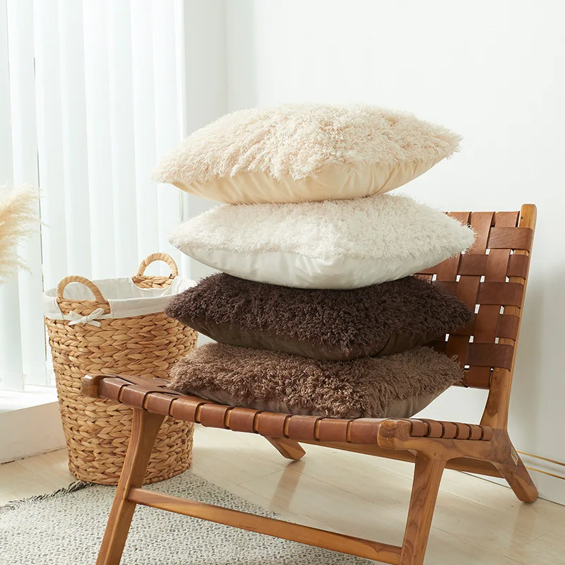 pure-color-lamb-velvet-autumn-winter-straw-velvet-pillowcase-linen-waist-support-pillowcase-ins-style-no-core-required