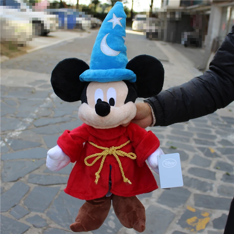 Disney Fantasia magik Mickey pluszowa zabawka lalka magiczna czapka prezent urodzinowy dla dzieci tkanina lalka prezent miękka kreskówka poduszka do spania