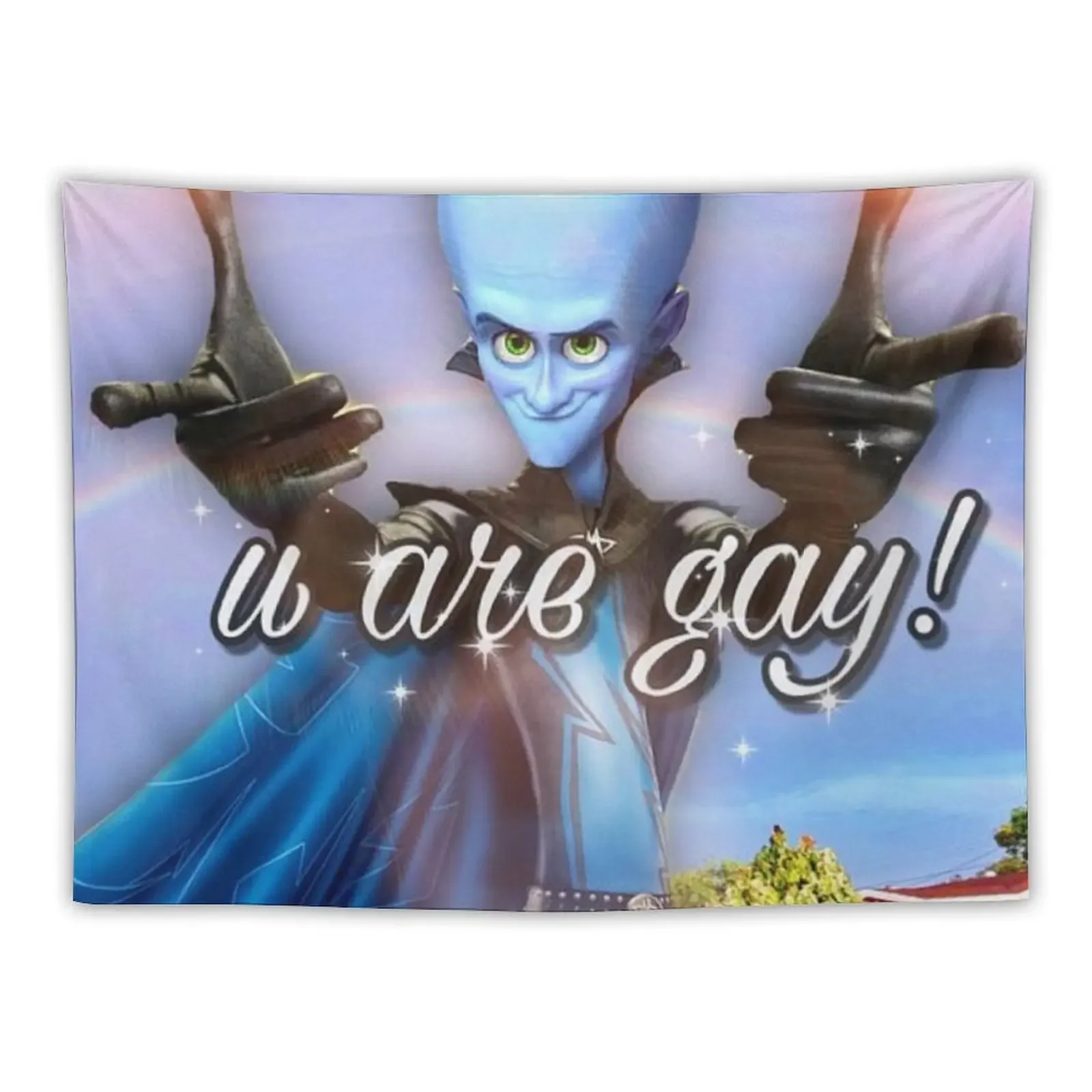 Megamind U Are Gay! Meme Tapestry Wall Deco Home Decoration Accessories Home Supplies On The Wall Tapestry