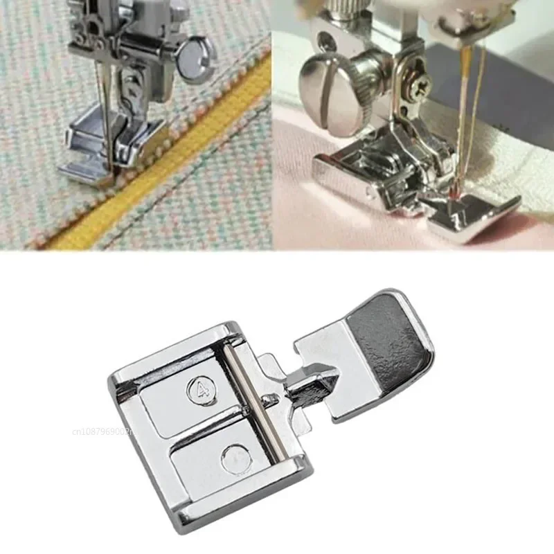 Compatible Metal Zipper Presser Foot Left & Right Single Sides for Household Snap-on DIY Sewing Machine Brother Singer Accessory