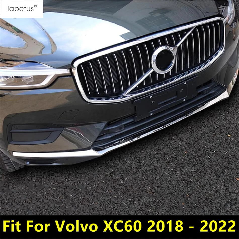 

For Volvo XC60 2018 - 2022 Car Front Bumper Lip Lower Grille Strip Refit Trim Exterior Stainless Steel Decoration Accessories