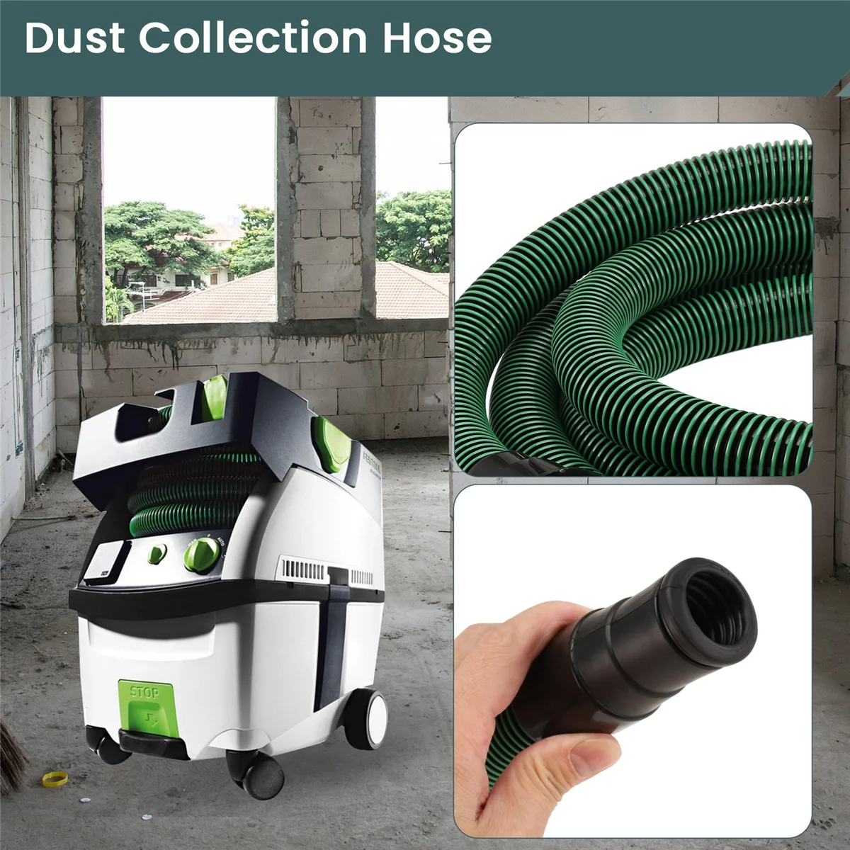 

Шланг XFDZ подходит для электрического пылесоса FESTOOL, ведро для сбора пыли, пыпоглощающая труба 3,5 м