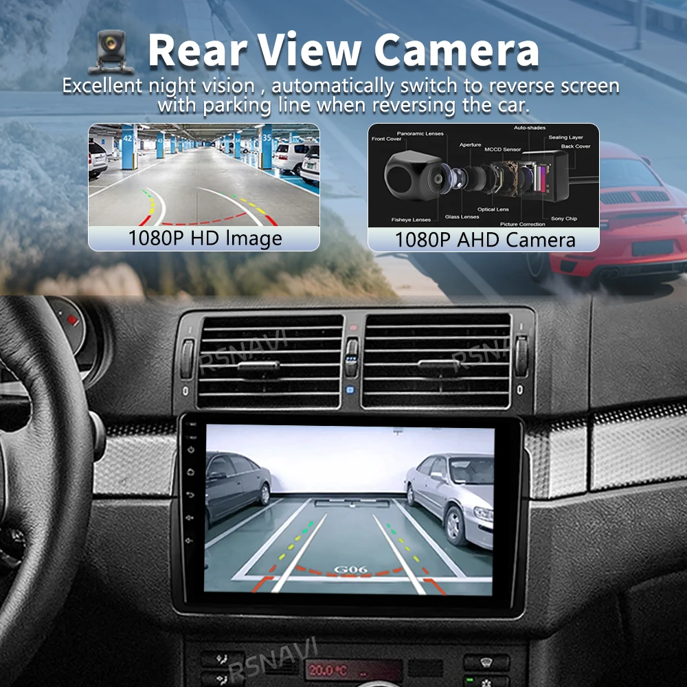 Android 14 untuk BMW 3-Series E46 M3 318 320 325 330 335 2K QLED Android Radio Multimedia Mobil pemutar Video AI suara CarPlay stereo