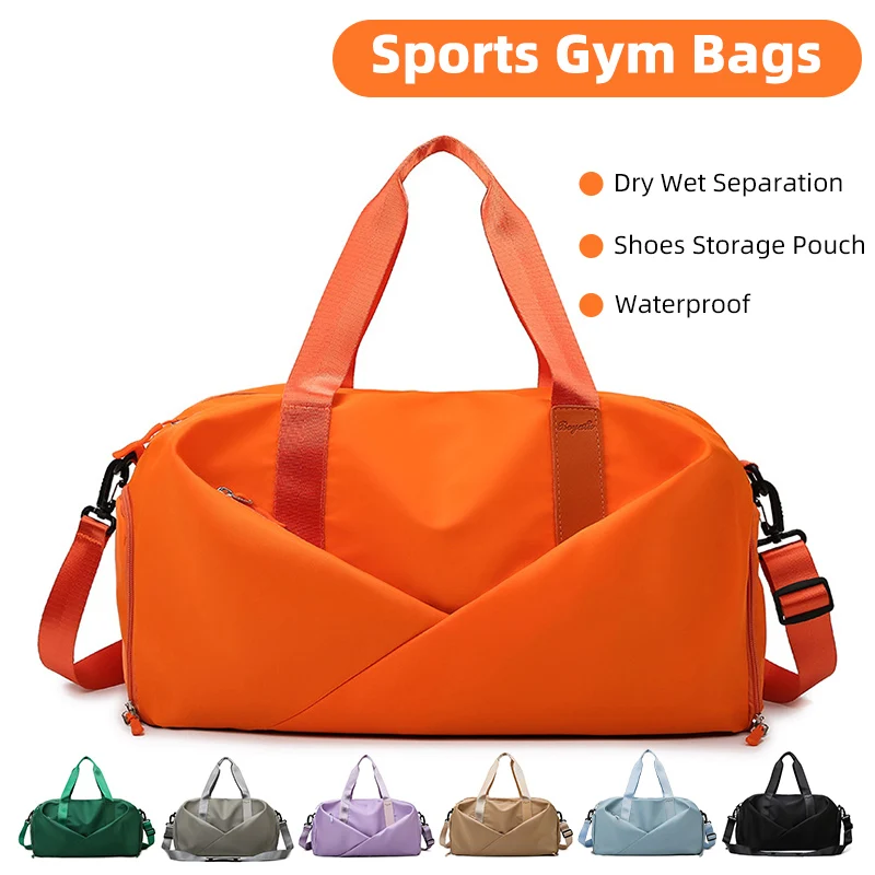 

Travel Handbag Women Sports Gym Bag Waterproof Dry Wet Bags Multifunctional Weekender Duffel Fitness Training Messenger X393A