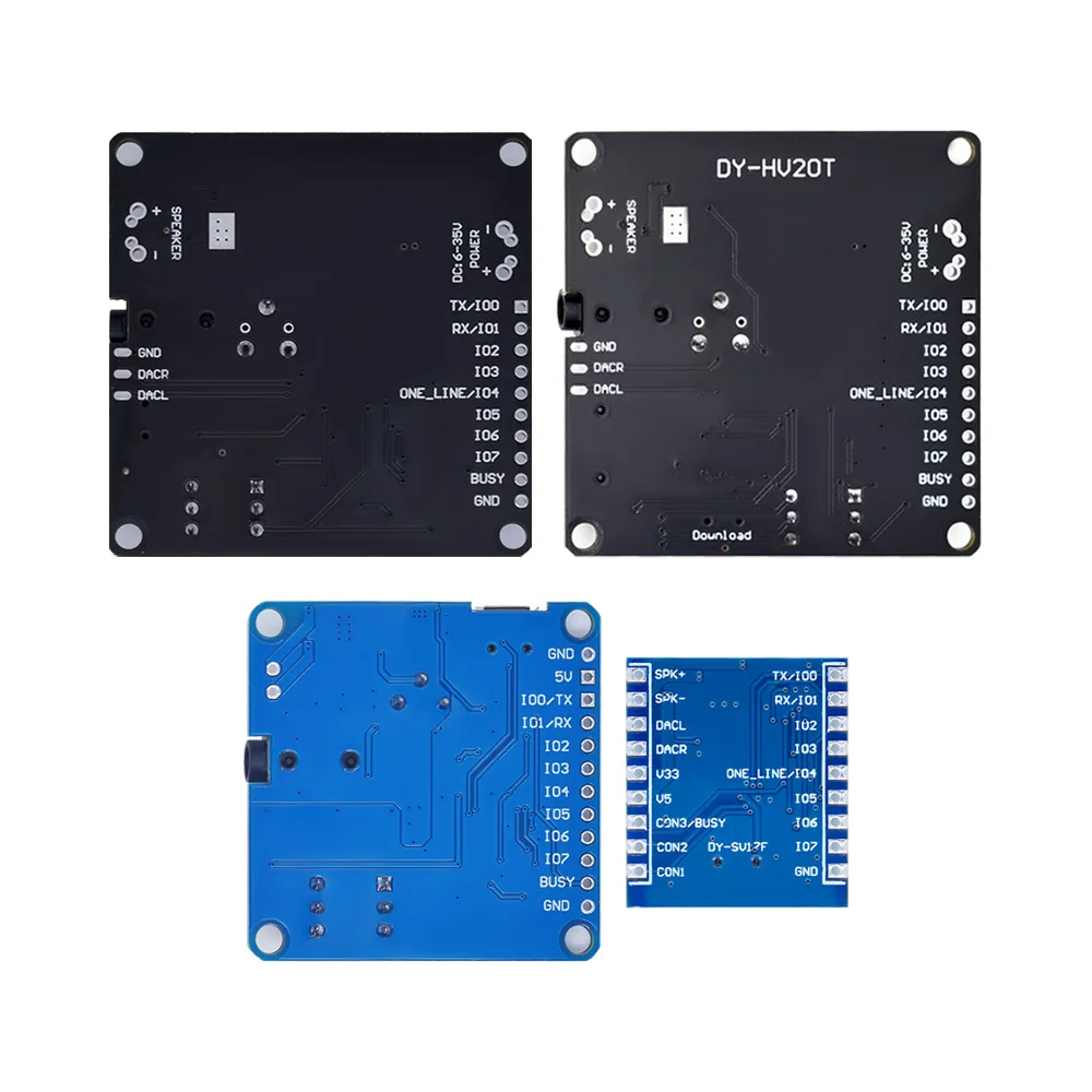 DY-HV8F DY-HV20T Voice Playback Module Board MP3 Music Player 10W 20W 12V 24V Playback Serial Control DIY Electronic For Arduino