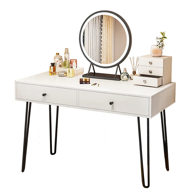 Light luxury dresser, bedroom modern, simple small dressing table, mirror, minimalist makeup table