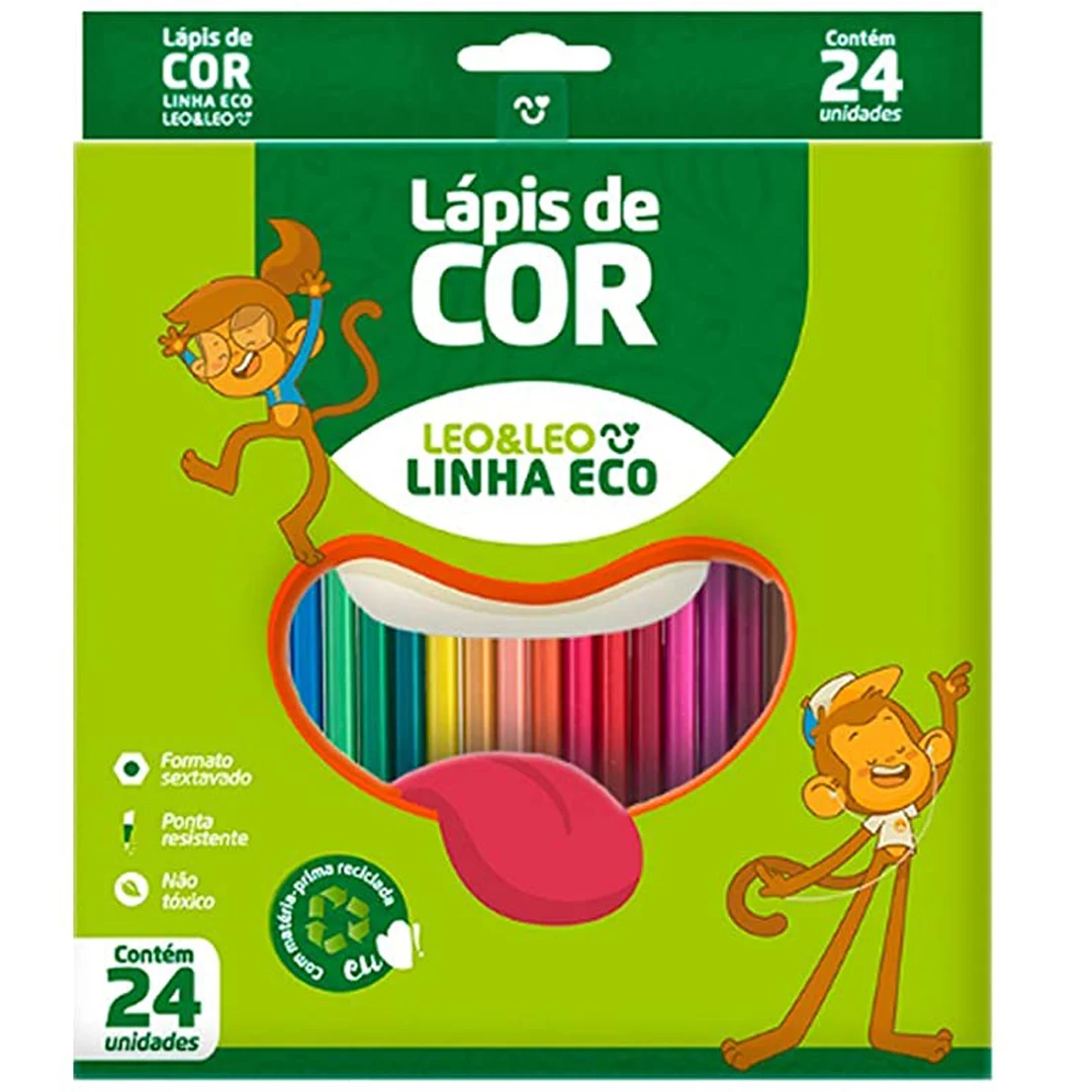 Lapis de Cor Linha Eco 24 colors Sextavado