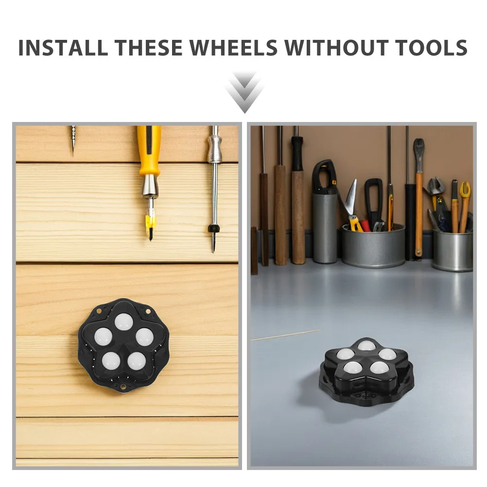 8Pcs Self-Adhesive Caster Wheels Universal Swivel Rollers for Coffee Machines Kitchen Appliances Countertop Furniture DIY Setup