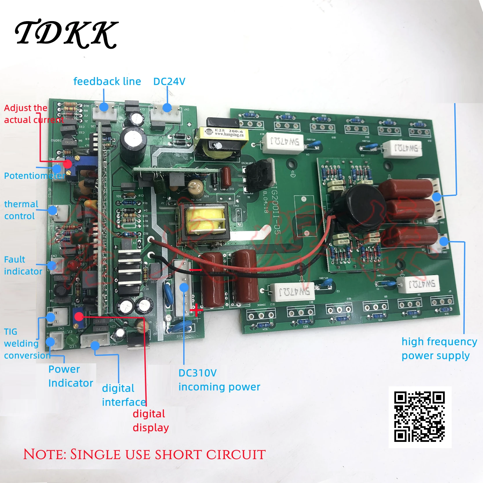 Ruiling Jiashi Zx7-250 Inverter Welder Upper Plate with Digital Display WS-200 Argon Arc Welder Control Board 220V