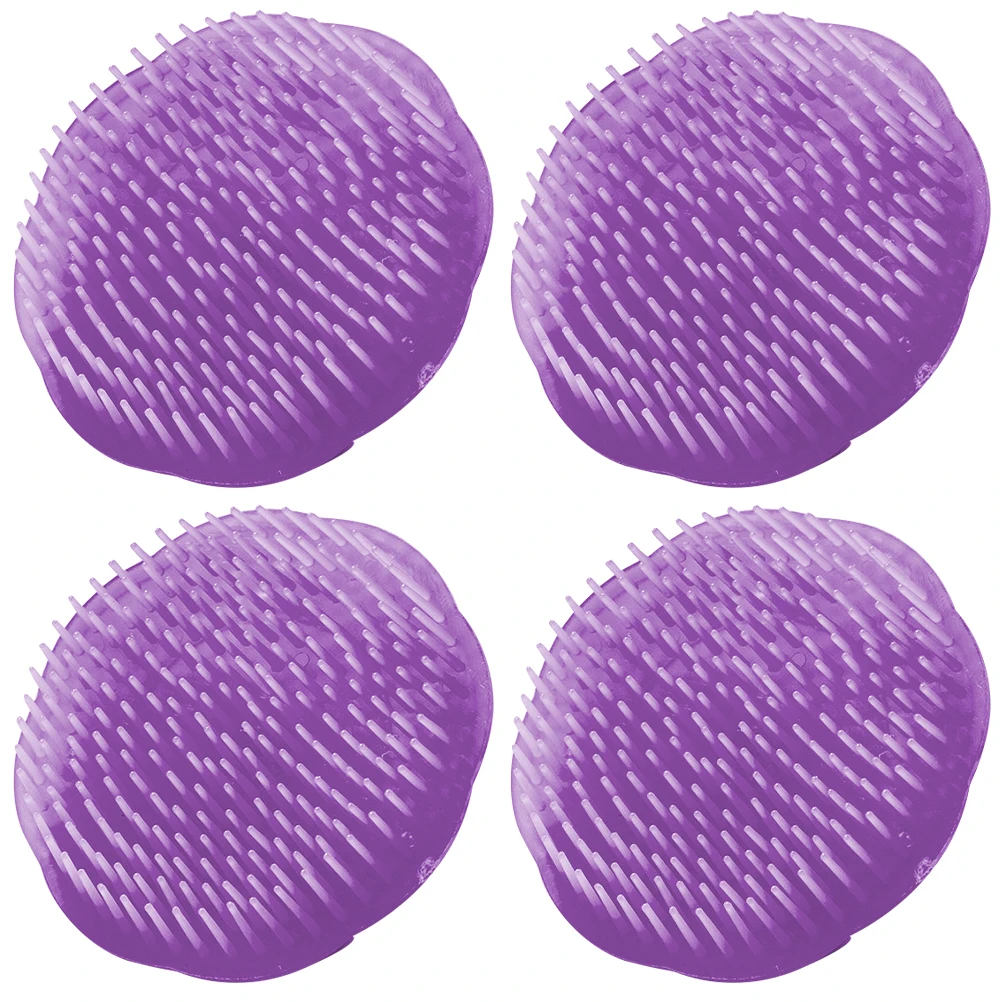 

4pcs Shampoo Brush Scalp Massager Plastic Cleansing Hair Small Head Scrubber Shower Barber Tools Durable Antidandruff