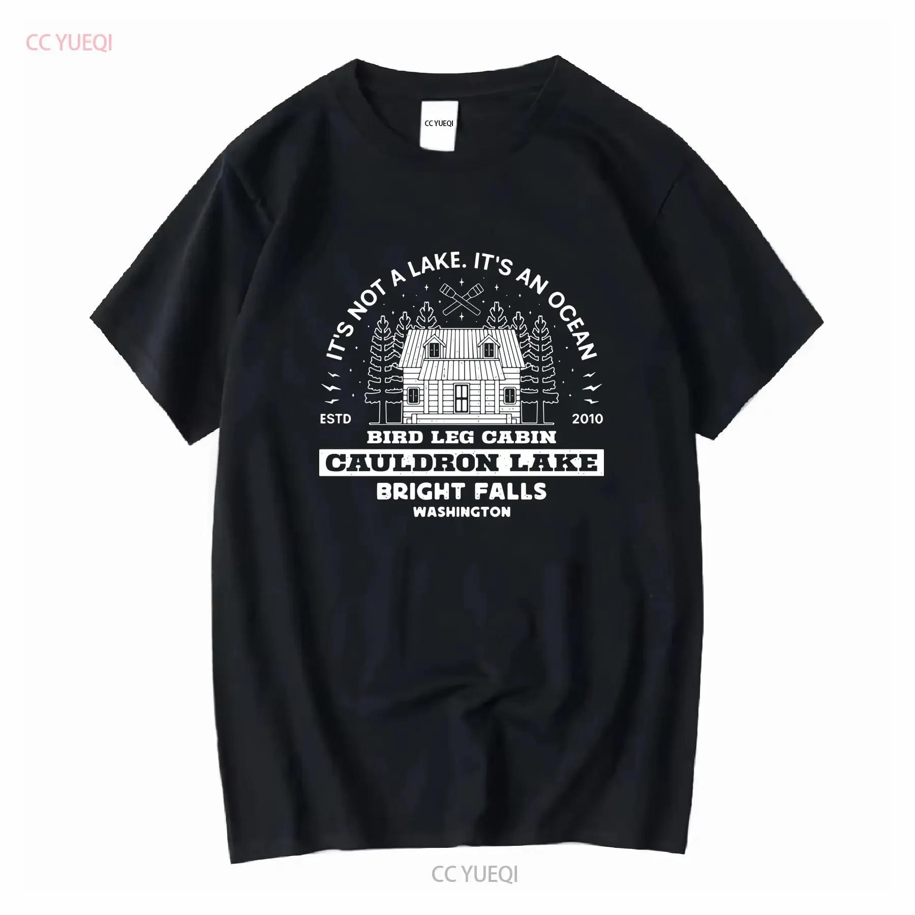 Cauldron Lake Cabin Emblem T Shirt Alan Wake Video game Gaming Gamer Survival Horror Bright Falls Control vintage Washed
