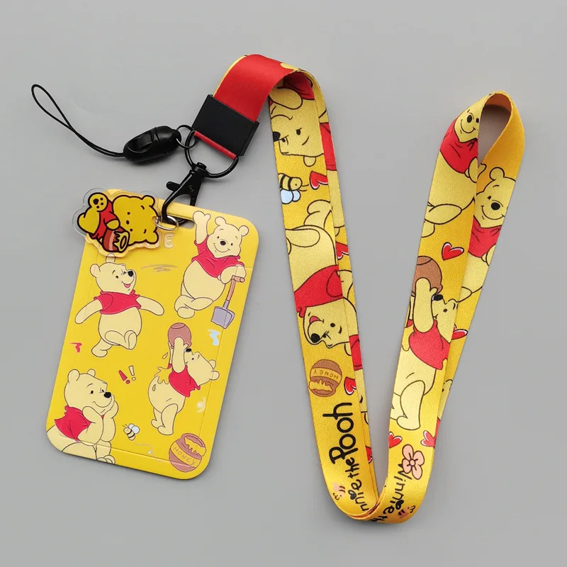 Disney Winnie De Poeh Cartoon Anime Harde Bus Push-on Kaartenset Warmteoverdracht Afdrukken Student Campus Touw Werkkaart Maaltijdkaarten