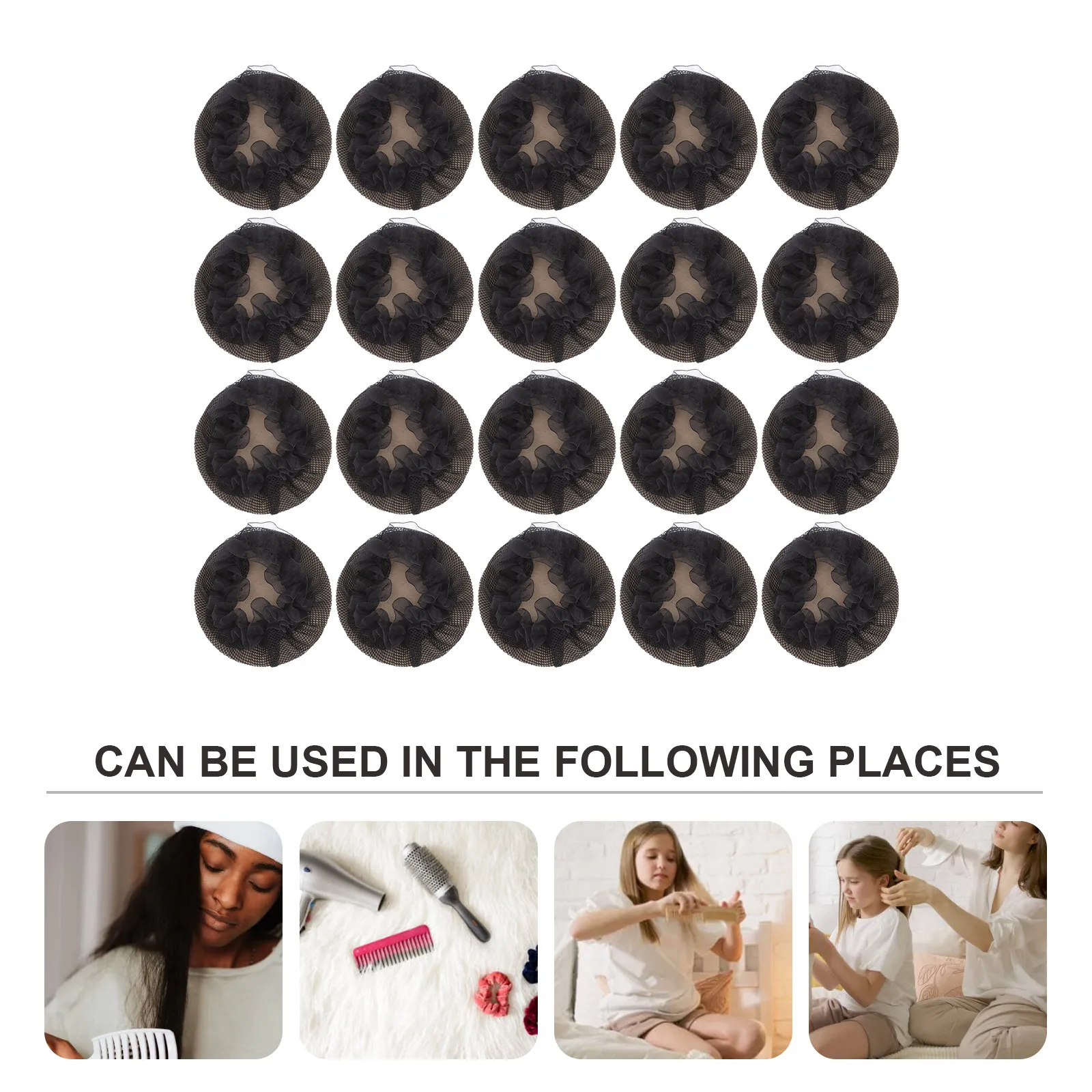 

20 шт. эластичных кружевных сеток для волос (снудов) для женщин и девочек, для балета, танцев, выступлений, свадеб, выпускных вечеров, торжественных мероприятий, элегантный головной убор