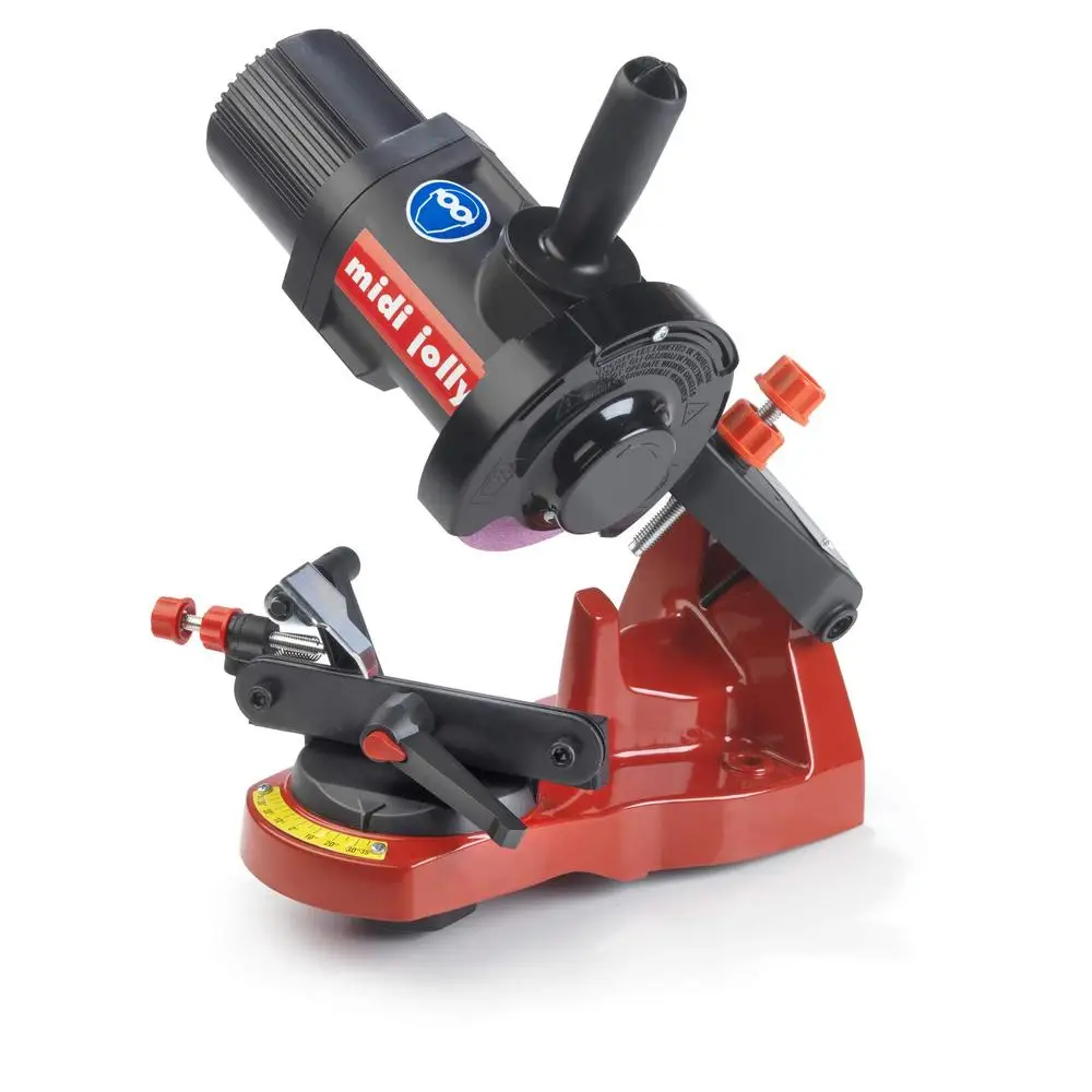 Universal 120v Saw Chain Grinder with Safety Switch and Adjustable Chain Stop Aluminum Base 85W Power Grinding Wheel Included