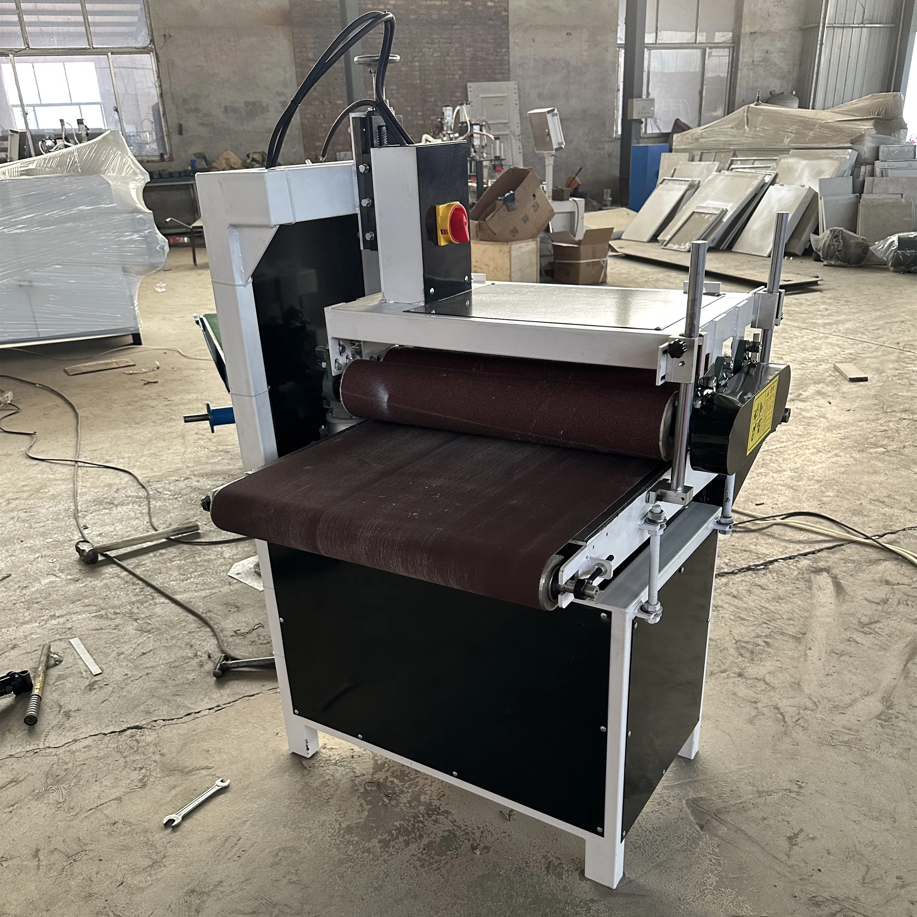 Popular Hot sell Economic Woodworking Wood Flat Brush Table Belt Drum Sanding Polishing Grinder Polisher Grinding Sander Machine