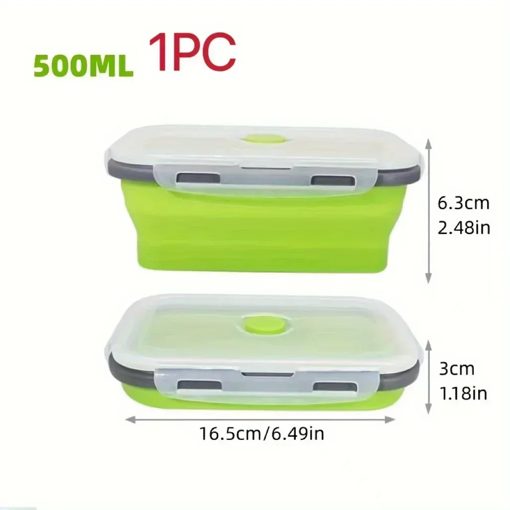 Collapsible Silicone Food Storage  Free Microwave Safe for RV Travels - Eco-Friendly Kitchen Organizer