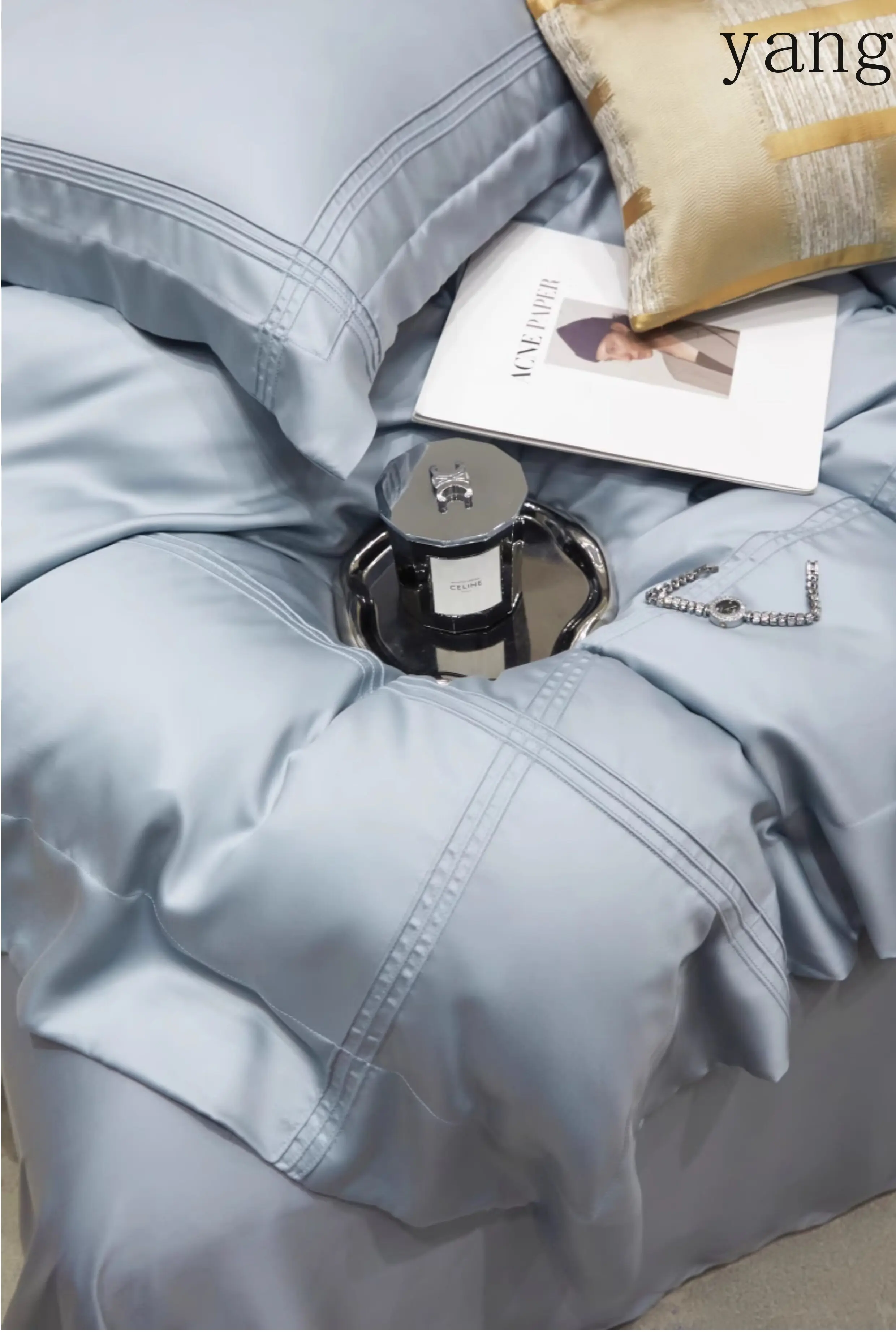 CX 200 pieces of fine Tencel four-piece set of silk smooth sleeping naked advanced cool bedding