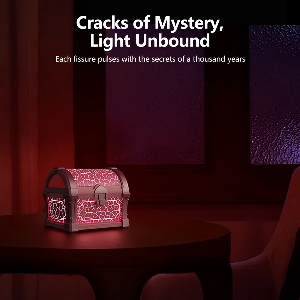 Galaxy Atmosphere Projector Night Light 7 Colors Treasure Chest Ambient Lighting Projector With Remote Dimmable Light