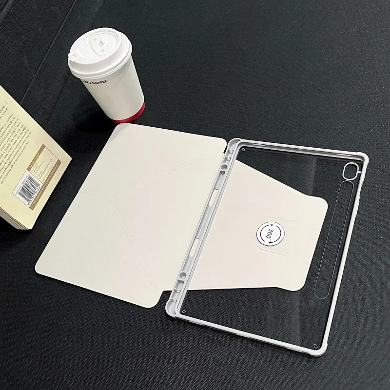 

Чехол для планшета Samsung Galaxy Tab S10 S9 S8 S7 FE A9 Plus S6Lite 2025 года с держателем для карандашей 360 ° Вращающийся Y-образный складной книжный футляр