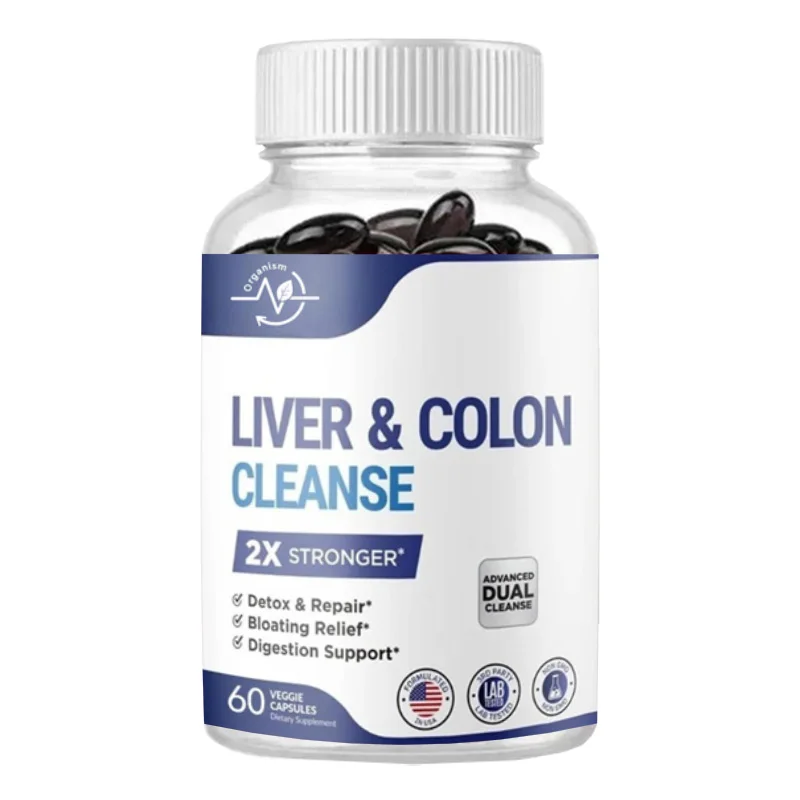 

Liver and Colon Cleansing, Premium Milk Thistle Supplement - Vegan 60 Capsules