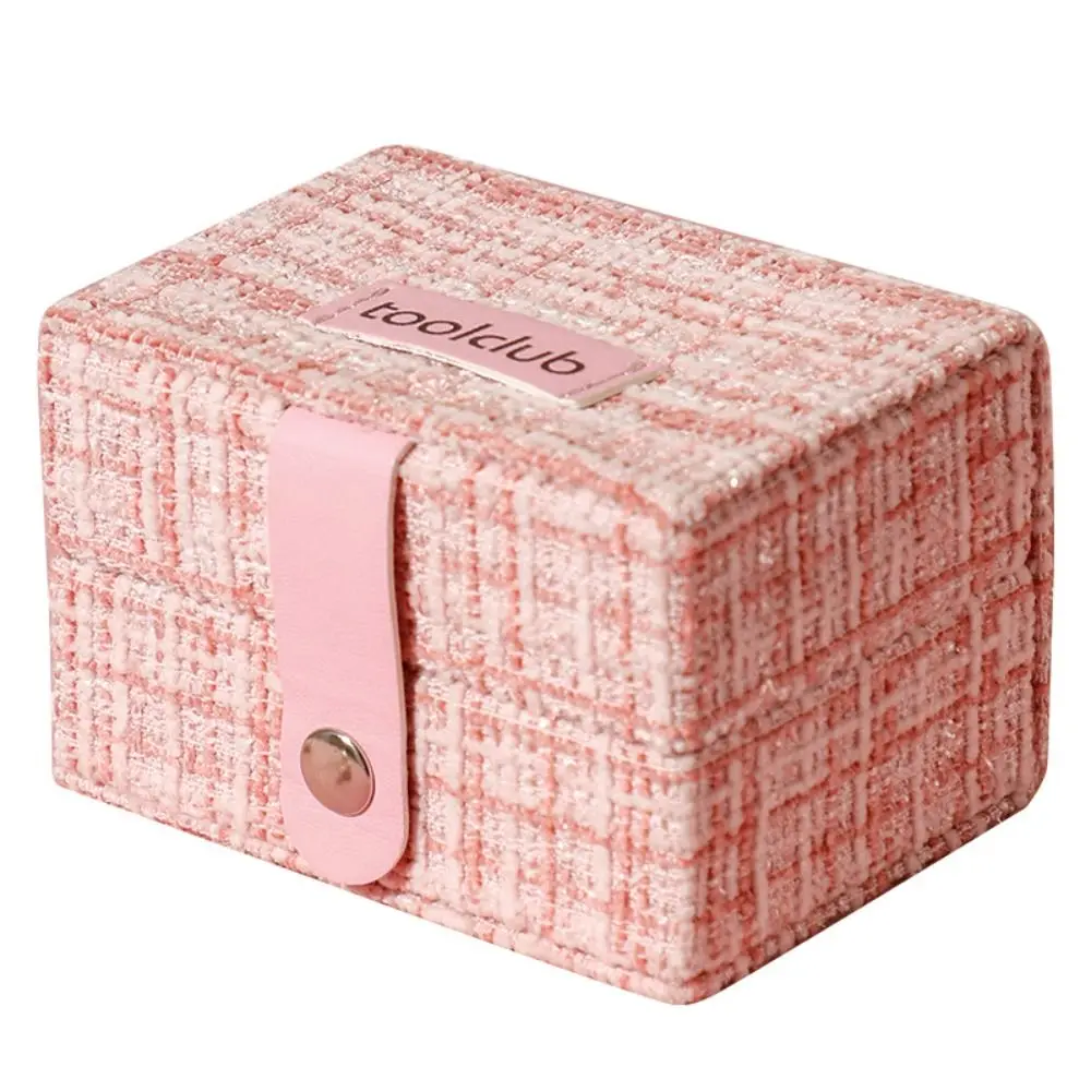PU Leather Jewelry Packing Bag Rings Necklace Bracelet Jewelry Display Box Organizer Jacquard Fabrics Earrings Storage Case