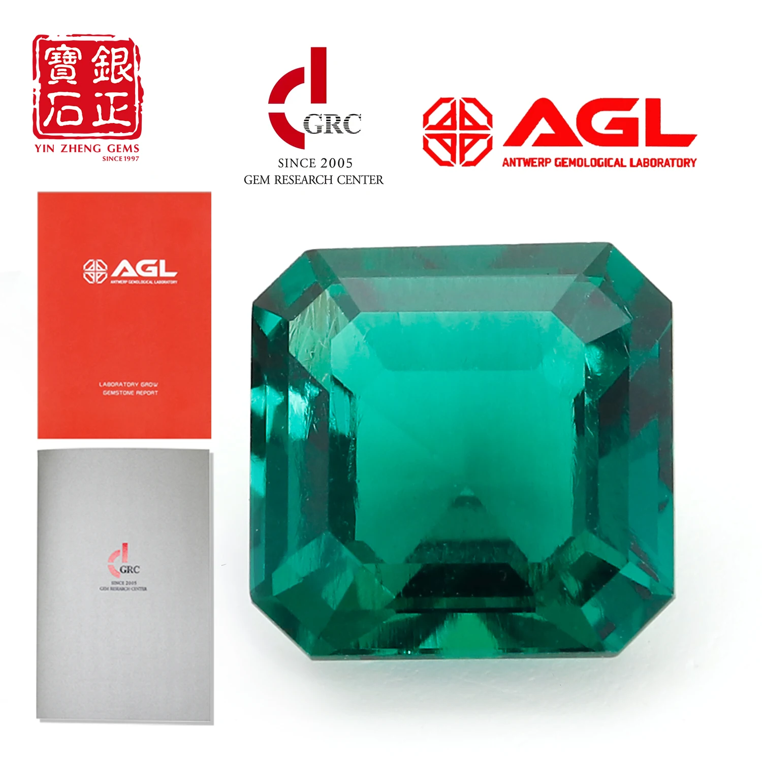 

YinZheng Asscher Cut Zambian Emerald Hydrothermal Lab Emerald Loose Stone With Certificates Can Be Provided Lab Zambian Emerald