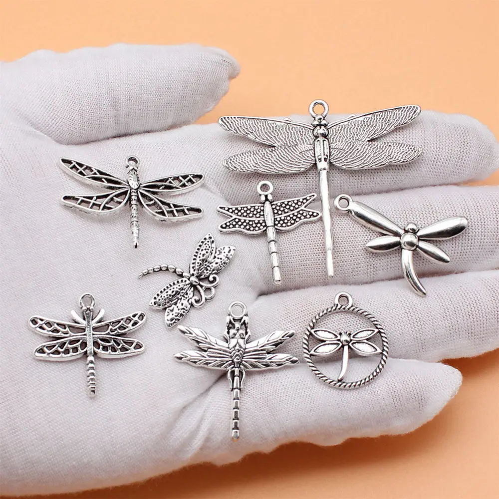 Dragonfly Butterfly Mix Set Charms Accesories Items Supplies For Jewelry