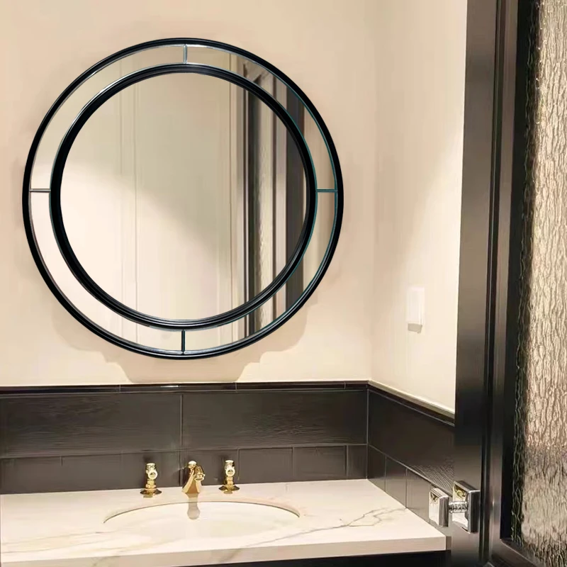 Circular Round Mirror Wall Decoration Modern Girls Small Bedroom Bathroom Mirror Funky Luxury Espelhos Living Room Decorations