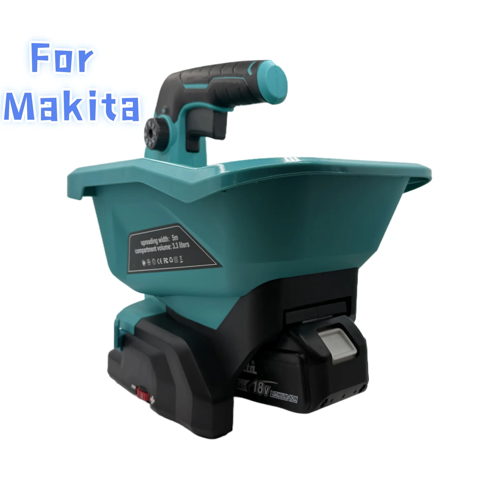 

Cordless Handheld Spreader power tool for Makita 18V Battery Portable Electric Spreader for Grass Seed, Salt, Fertilizer