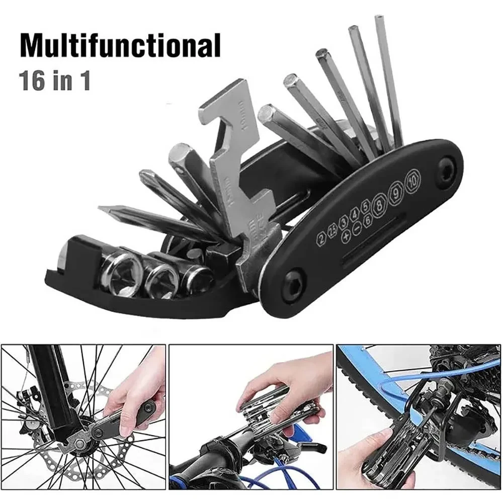 

KATWAY 16 in 1 Multipurpose Wrench Mountain Bike Portable Socket Bicycle Screwdriver Motorcycle Bicycle Repair Tools HH-AA507
