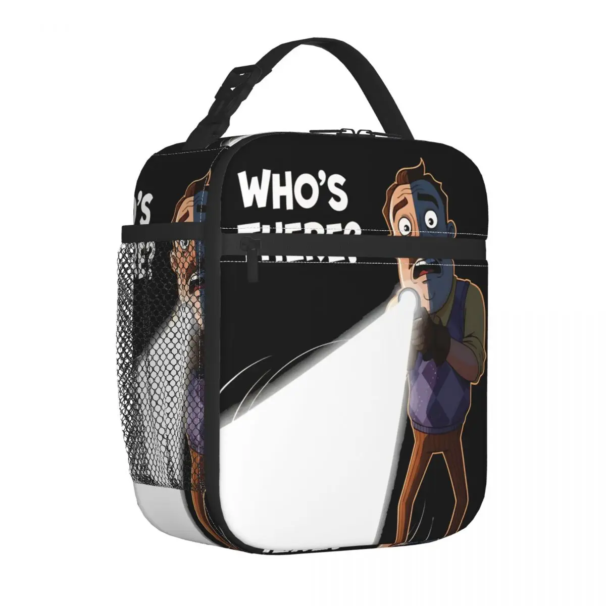 Who's There Hello Neighbor Horror Poster Insulated Lunch Bag Thermal Bag  Lunch Container Leakproof Lunch Box Tote