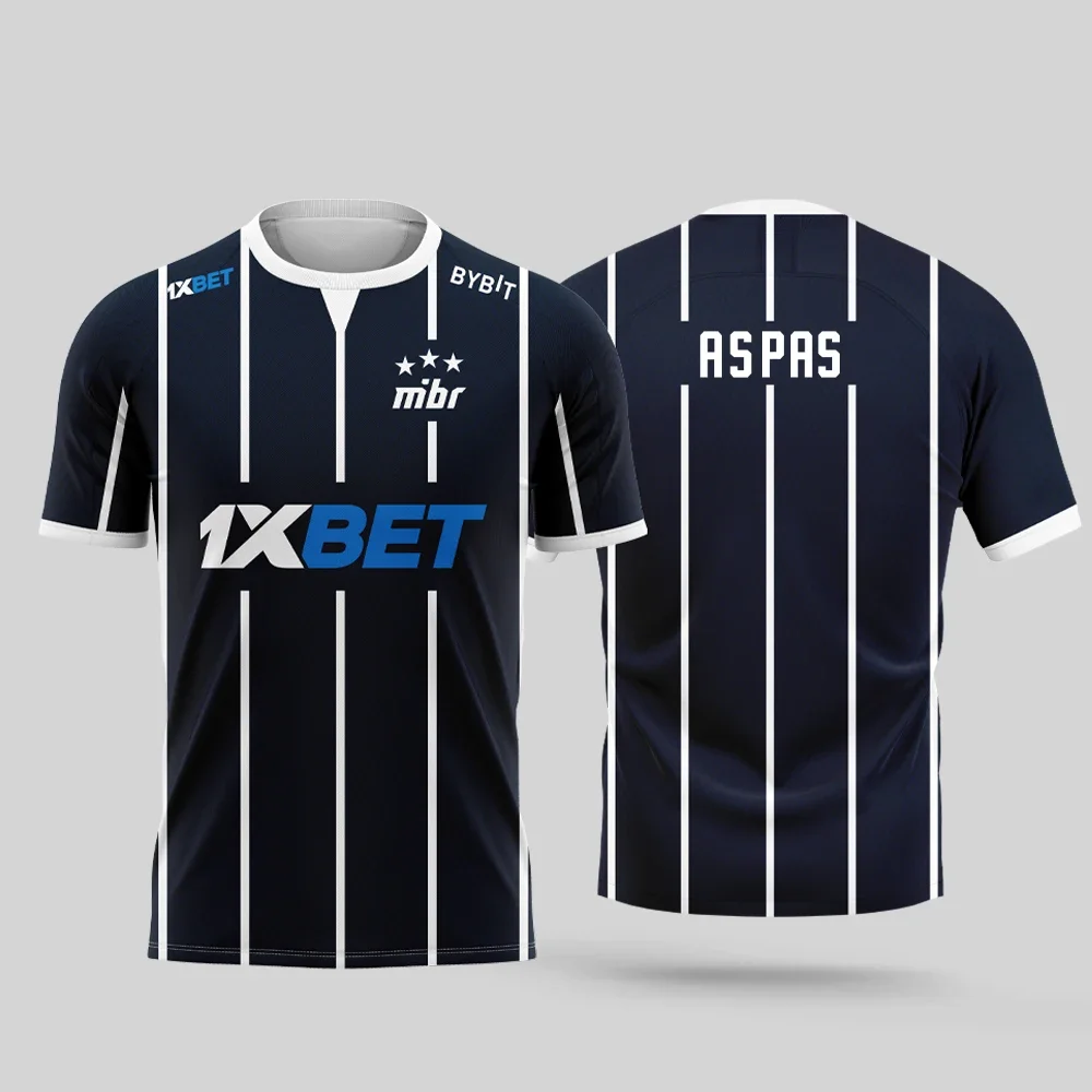 2025 nuevo entusiasmo por el juego en equipo del mibrs aspas Valent gameing Jersey blusa casual de verano para hombres