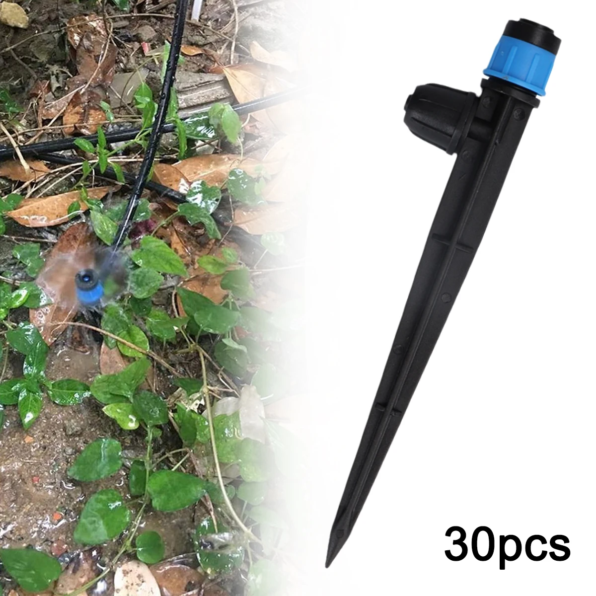 

30Pcs Adjustable Spiked Sprinkler Bracket Dripper Garden Lawn Potted Flower Watering Irrigation Droplet Staked Emitter