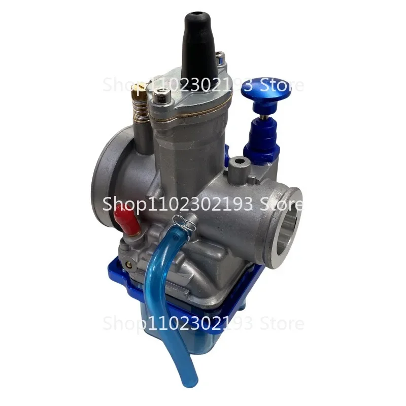 Carburetor PWK21 24 26 28 30 32 34mm Transparent blue bottom cover CNC high-speed motorcycle modification