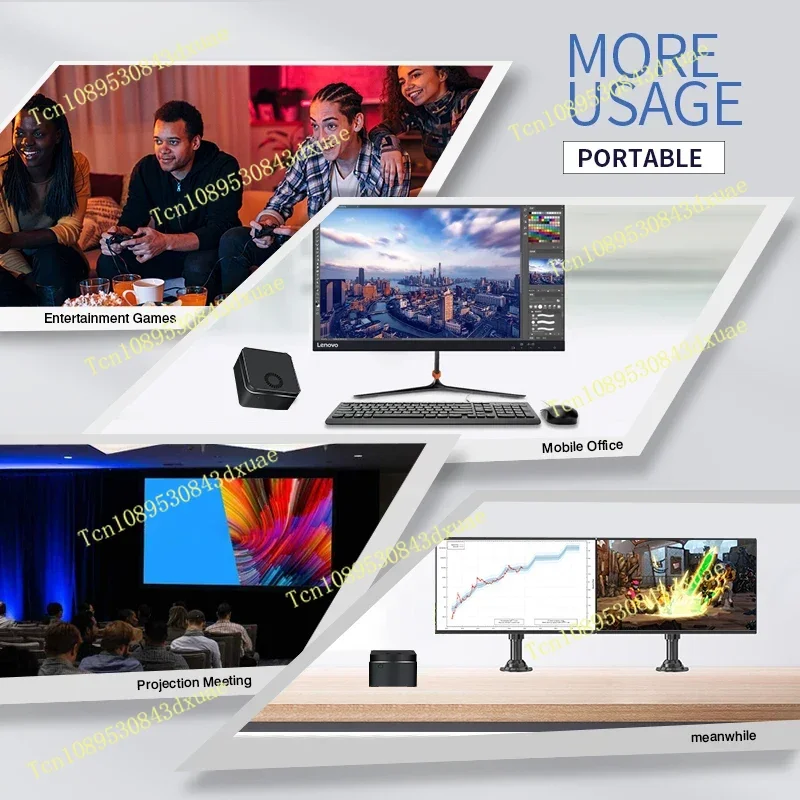 جديد 12 جيل N100 12G مضيف صغير win11 مكتب ألعاب منزلية كمبيوتر صغير 4k نظام شبه M6s