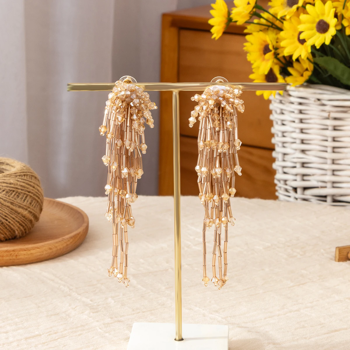 Tassel Pendant Highly Individualistic With A Retro Style Long-Style Earrings Exotic Magnificent Elegant Design Earrings