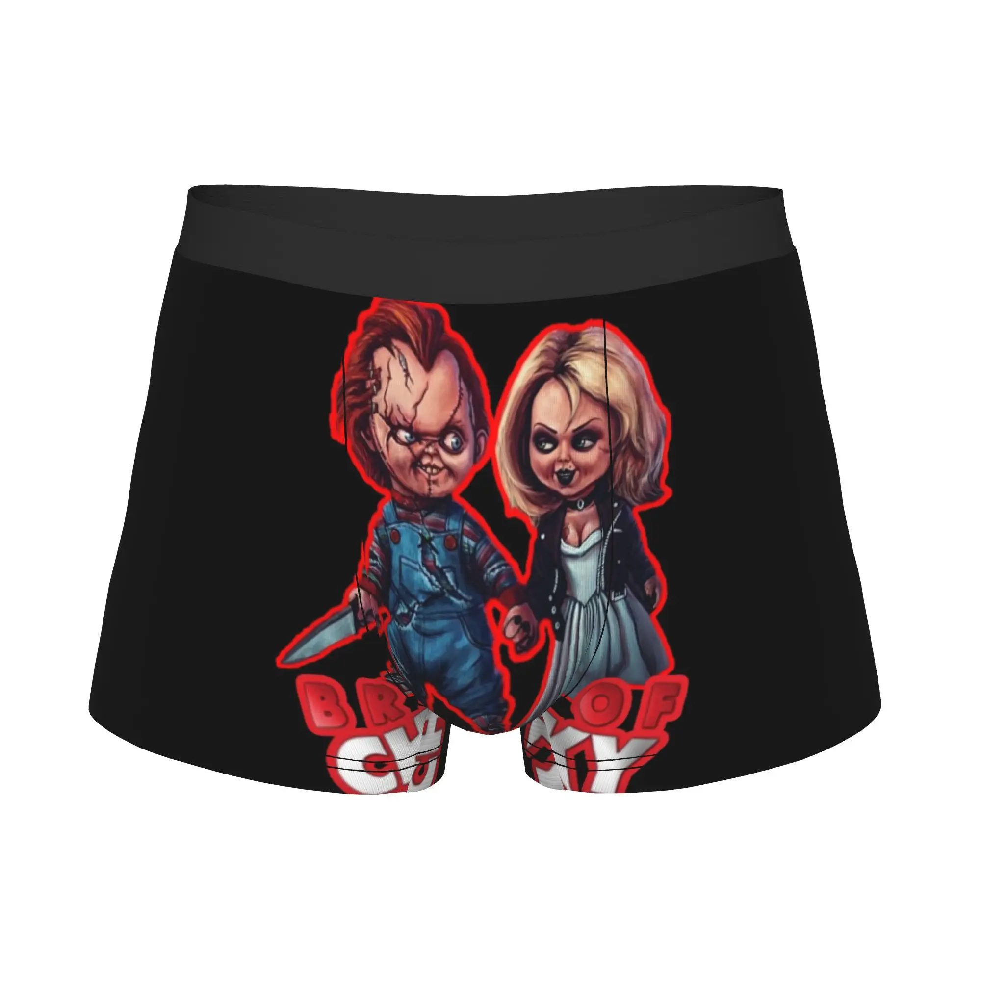 Chucky and Tiffany Boxers Shorts Men's Scary Bride of Chucky Briefs Underwear Novelty Underpants